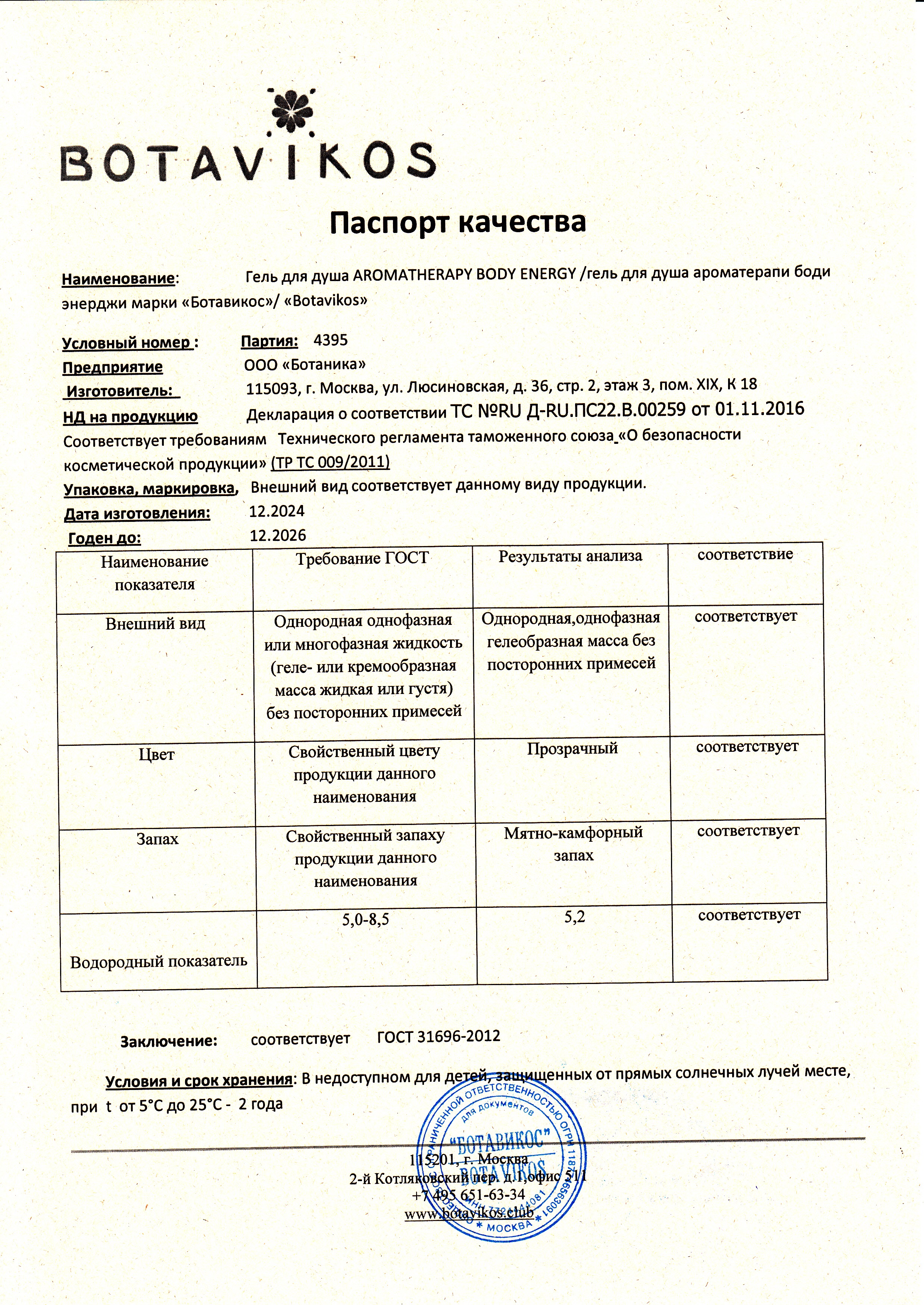 Паспорт №122024